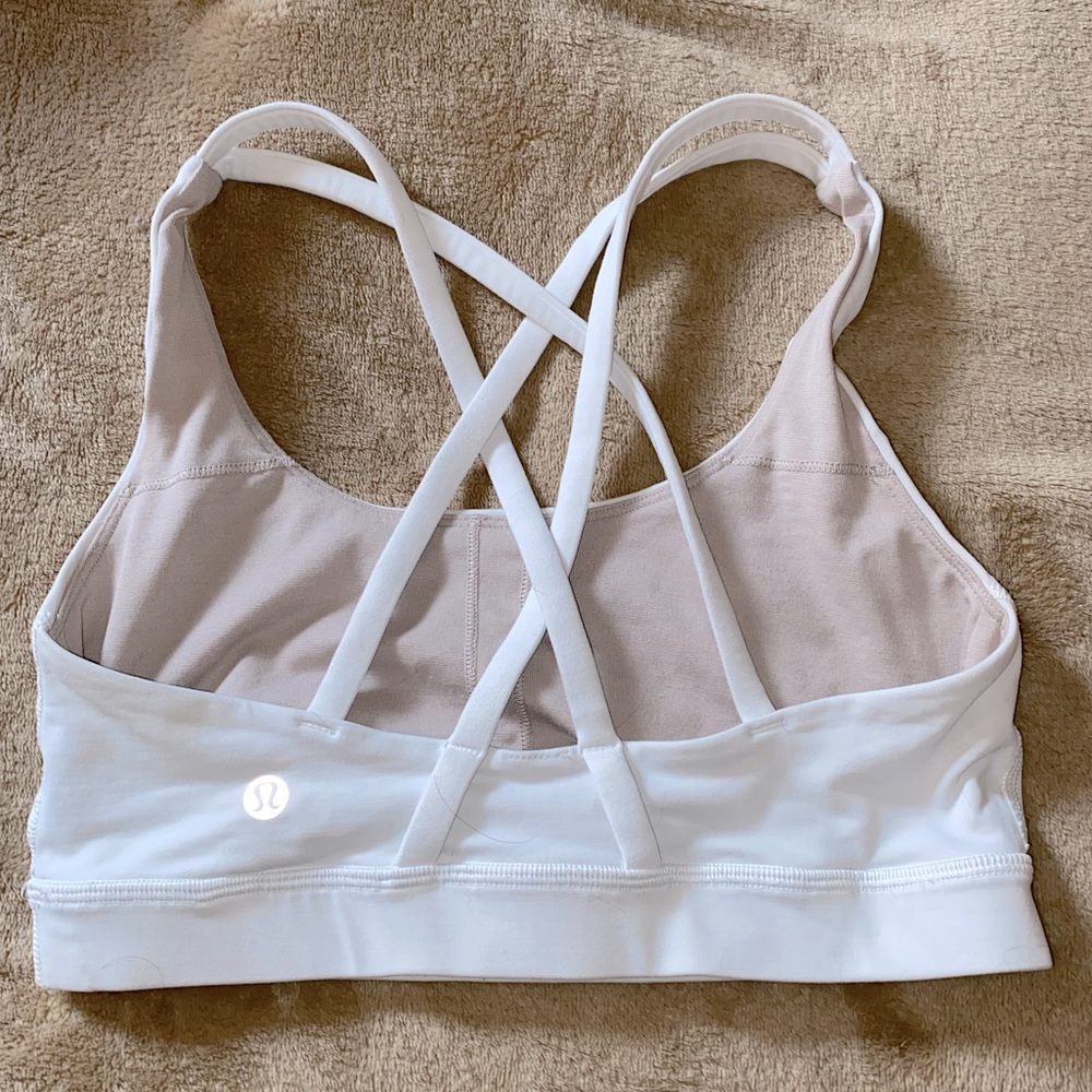 LuLuLemon Energy White Sports Bra- Like New!